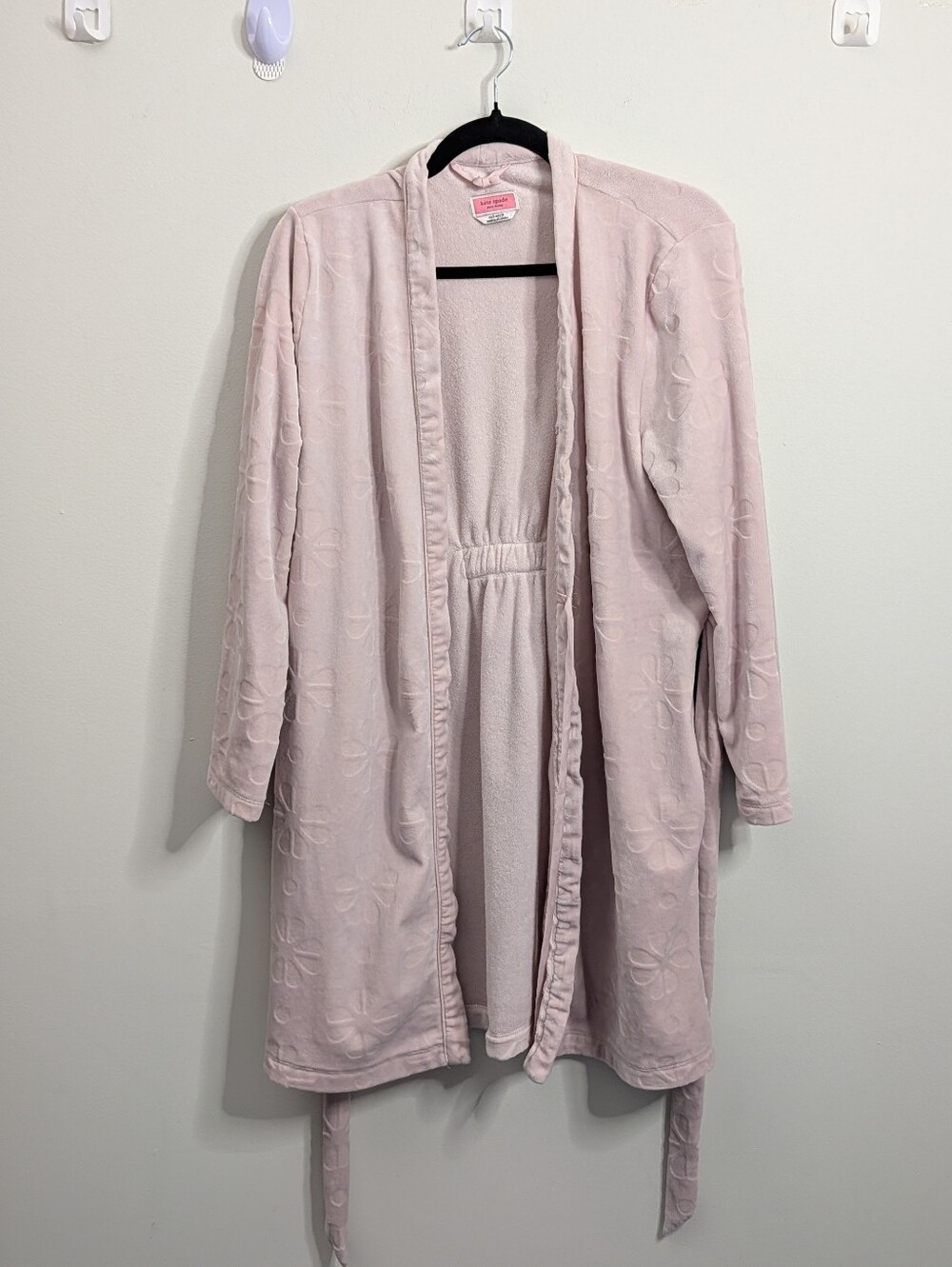 Kate Spade Pink Velour Robe Size S